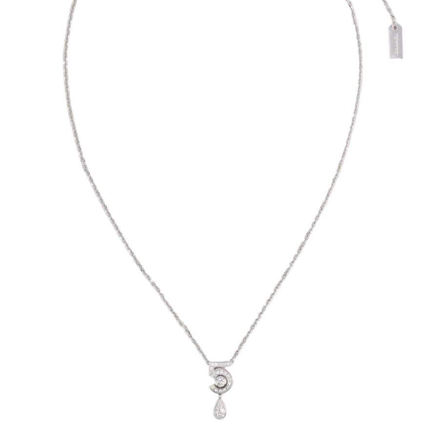 CHANEL Collier Eternal 5 or blanc diamants - Castafiore