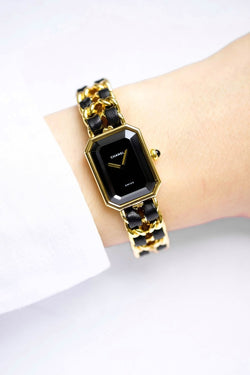 Chanel Première - Plaquée or & cuir - L - Castafiore