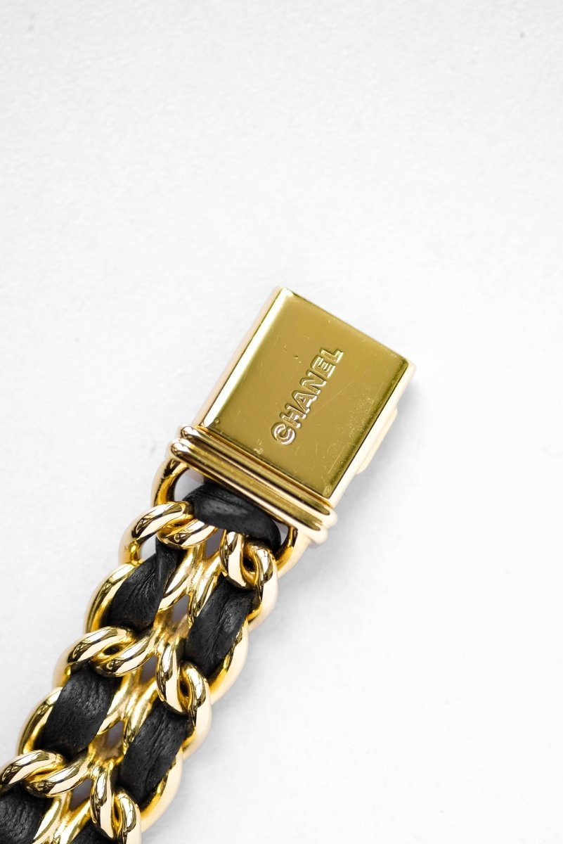 Chanel Première - Plaquée or & cuir - L - Castafiore