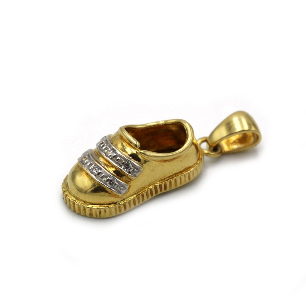charm/pendentif or jaune 750 et diamants chaussure - Castafiore