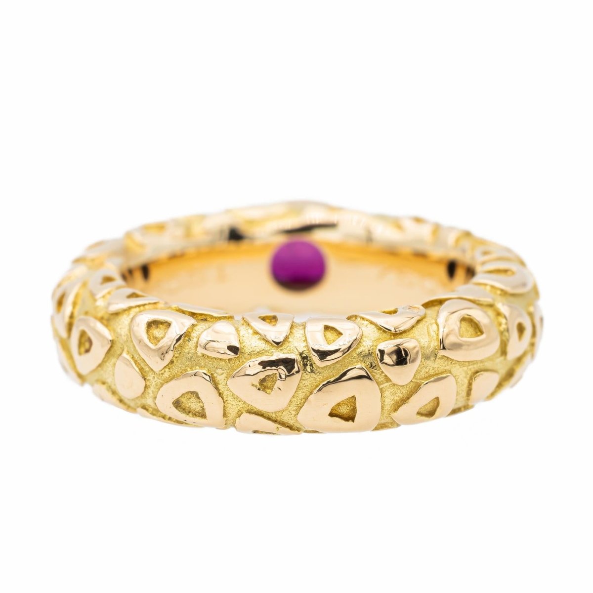 Chaumet Bague Jonc Or jaune Rubis - Castafiore