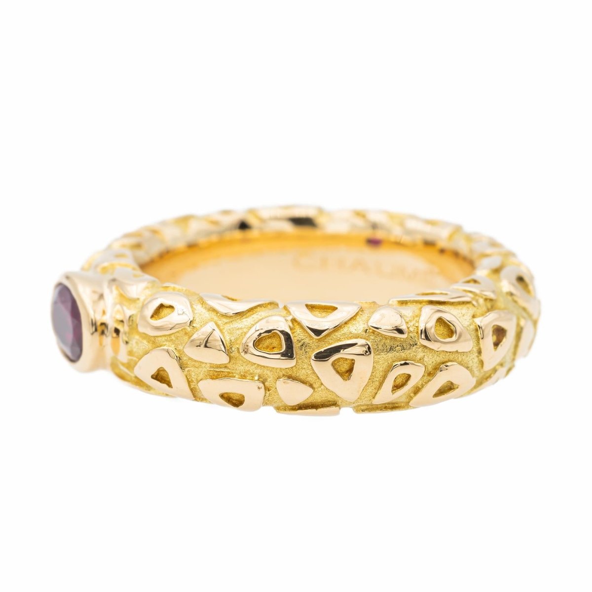 Chaumet Bague Jonc Or jaune Rubis - Castafiore