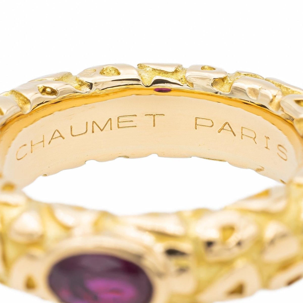 Chaumet Bague Jonc Or jaune Rubis - Castafiore