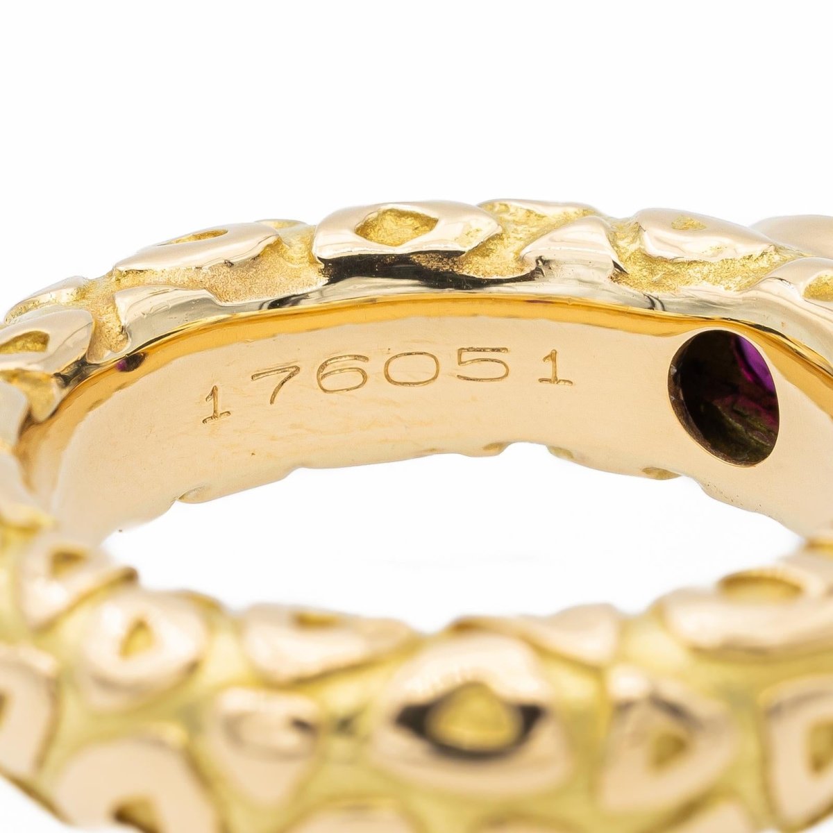 Chaumet Bague Jonc Or jaune Rubis - Castafiore