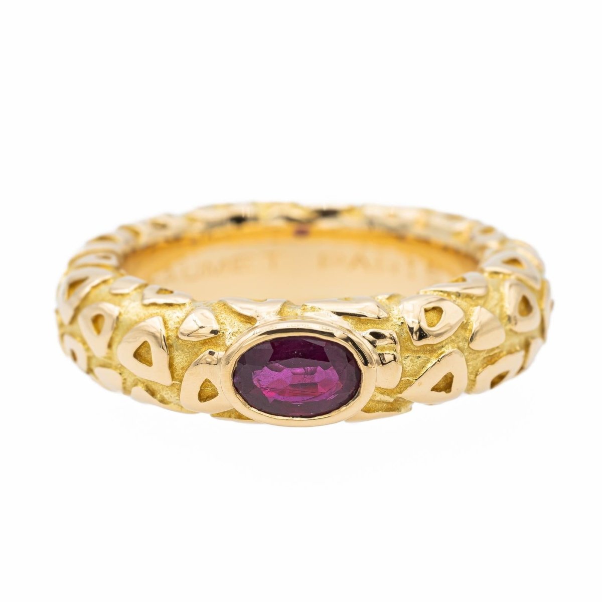 Chaumet Bague Jonc Or jaune Rubis - Castafiore