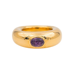 Chaumet Bague Jonc Or jaune Saphir Violet - Castafiore