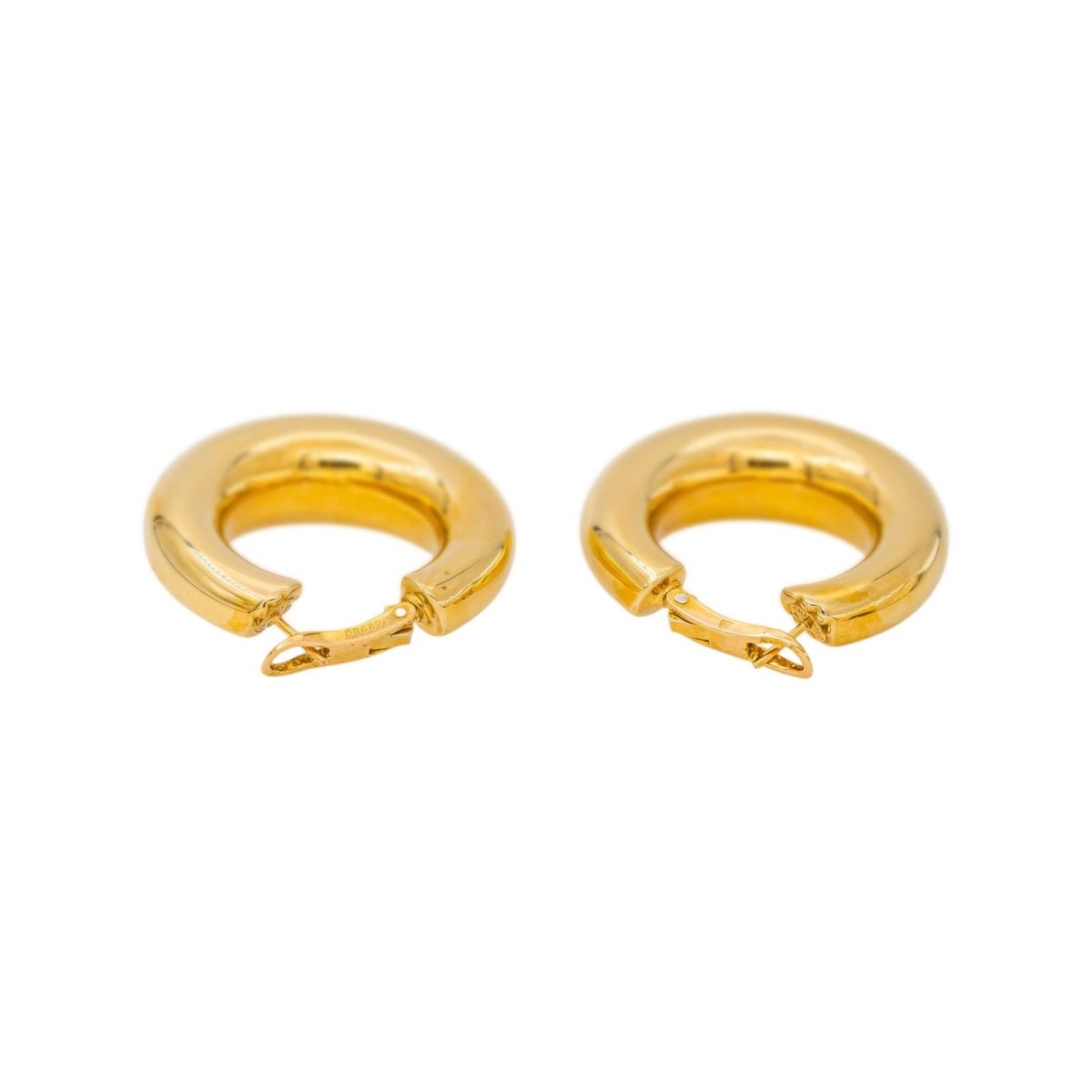 Chaumet Boucles d'oreilles Créoles Or jaune - Castafiore