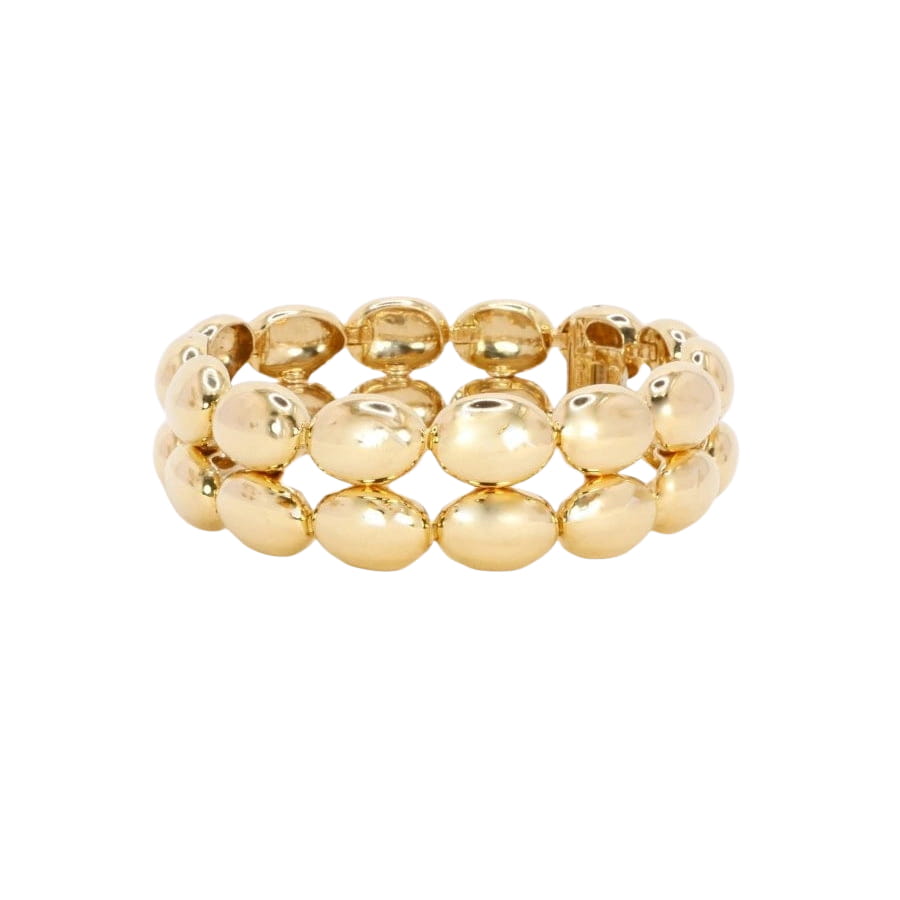 CHAUMET Bracelet jonc vintage Magellan double rang or jaune - Castafiore