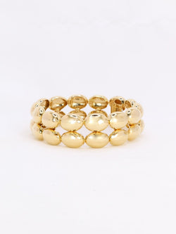 CHAUMET Bracelet jonc vintage Magellan double rang or jaune - Castafiore