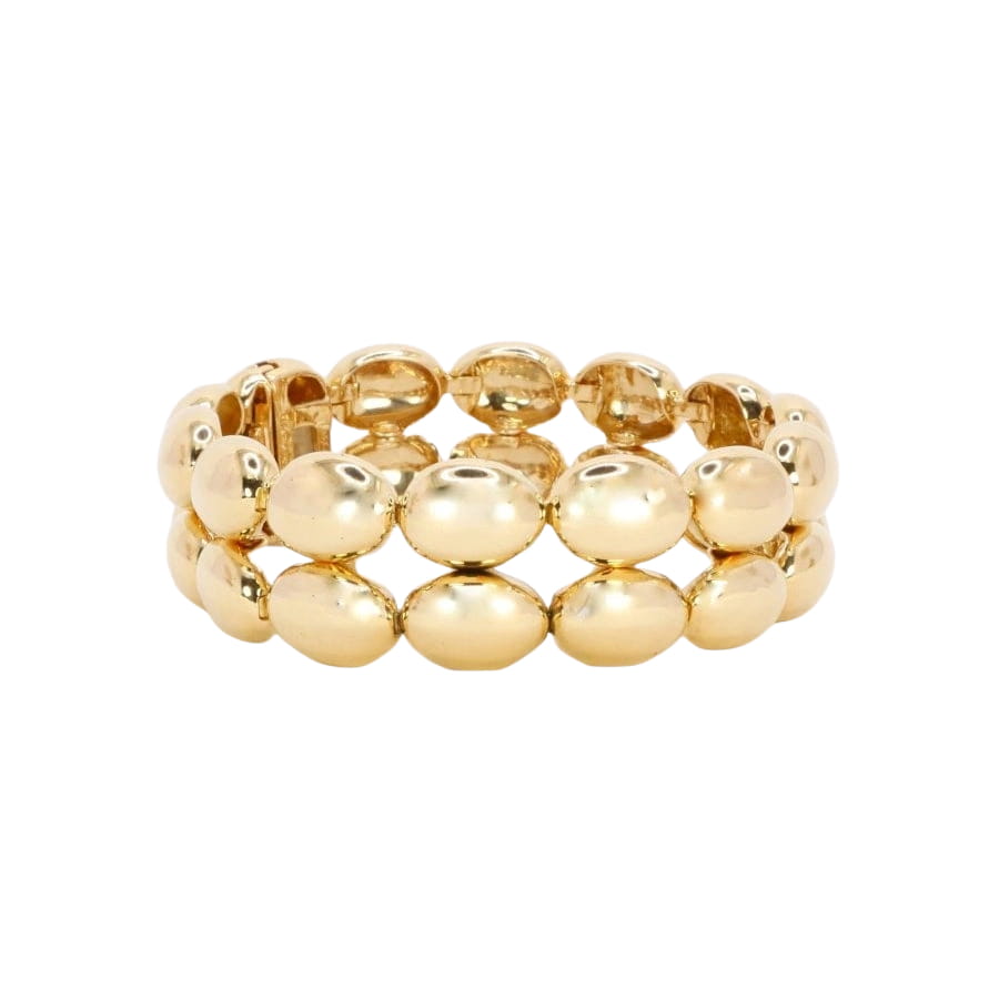 CHAUMET Bracelet jonc vintage Magellan double rang or jaune - Castafiore