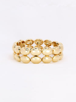 CHAUMET Bracelet jonc vintage Magellan double rang or jaune - Castafiore