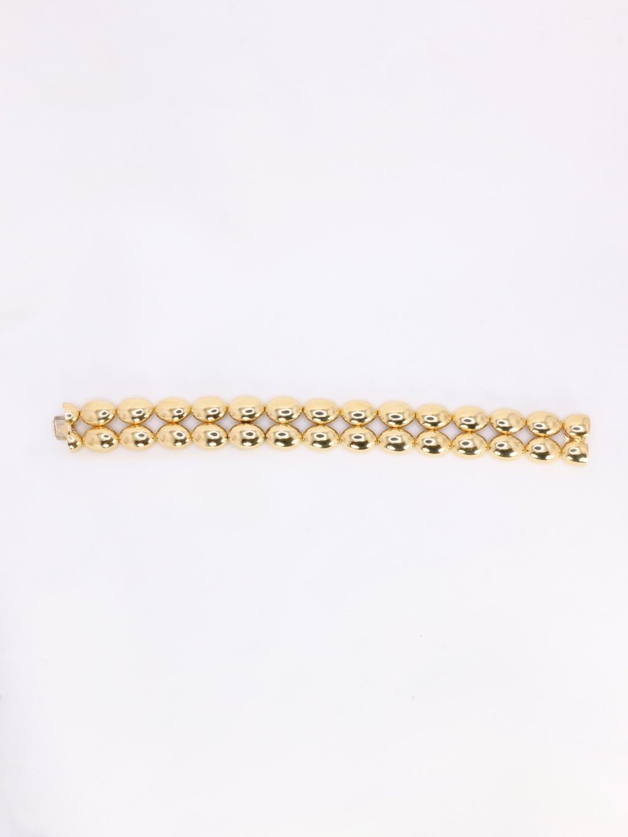 CHAUMET Bracelet jonc vintage Magellan double rang or jaune - Castafiore