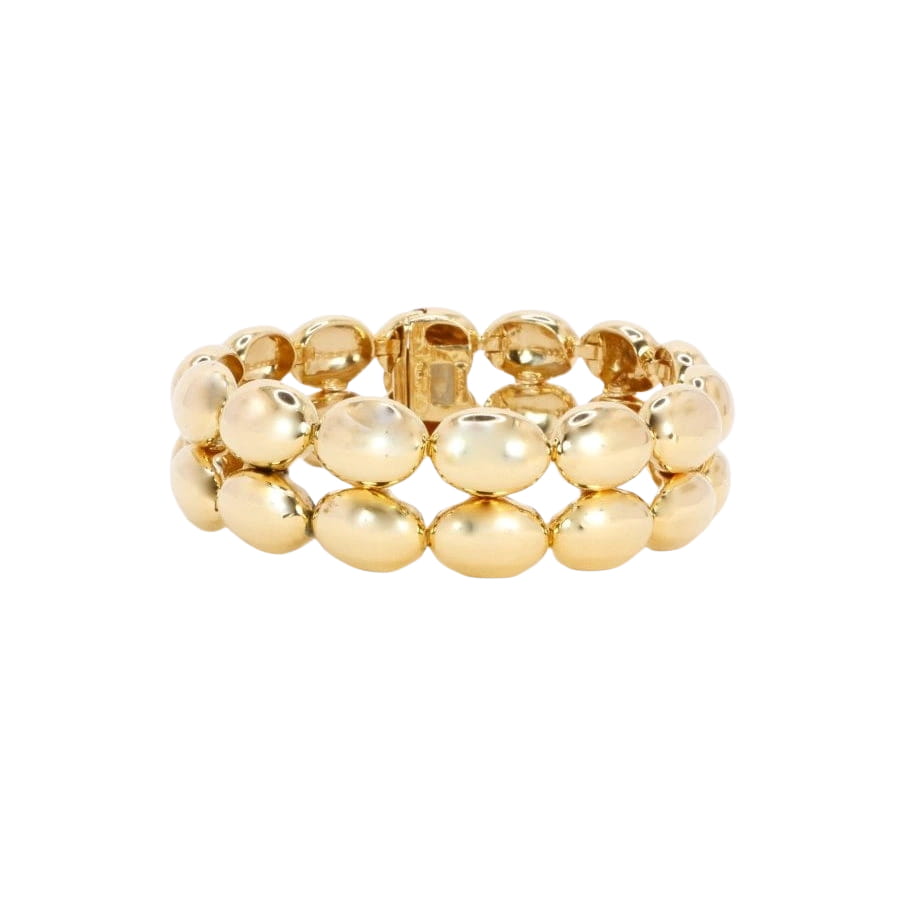 CHAUMET Bracelet jonc vintage Magellan double rang or jaune - Castafiore