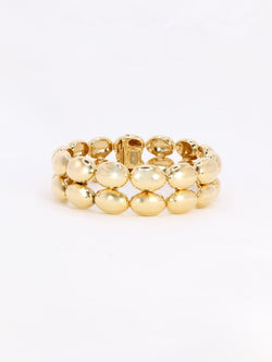 CHAUMET Bracelet jonc vintage Magellan double rang or jaune - Castafiore