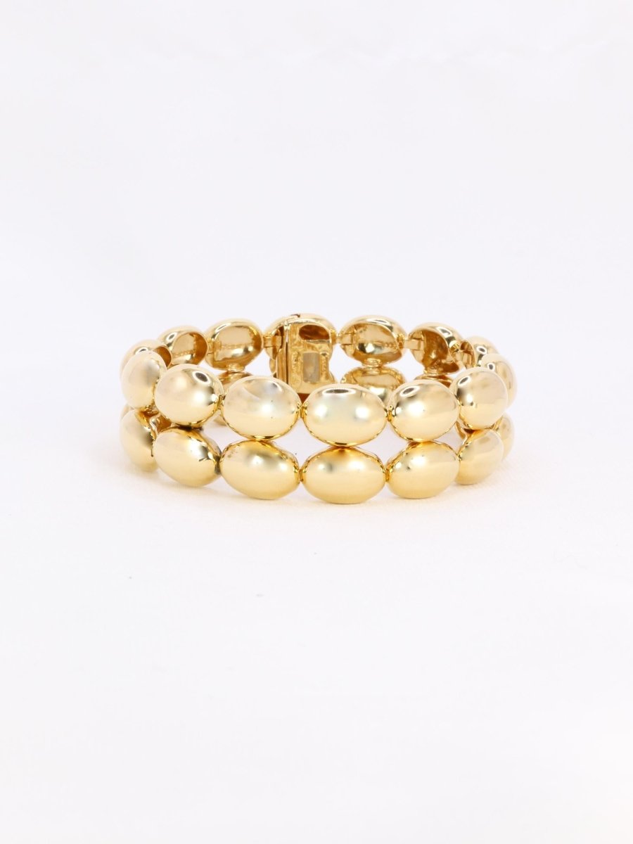 CHAUMET Bracelet jonc vintage Magellan double rang or jaune - Castafiore