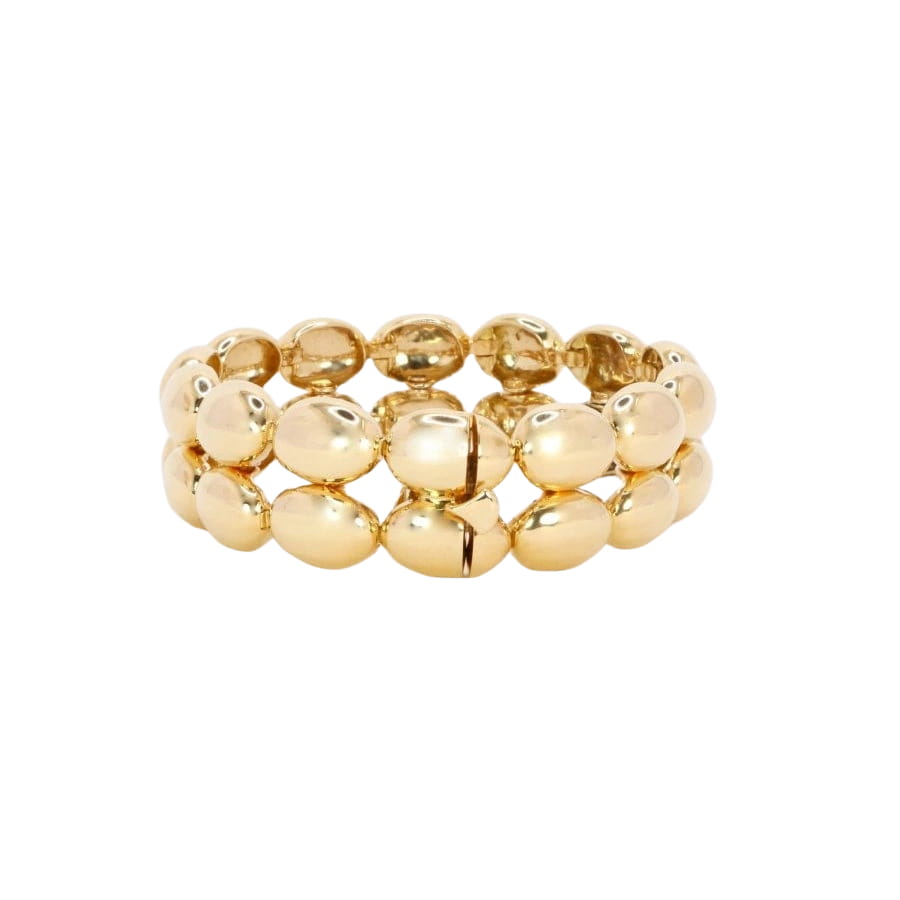 CHAUMET Bracelet jonc vintage Magellan double rang or jaune - Castafiore