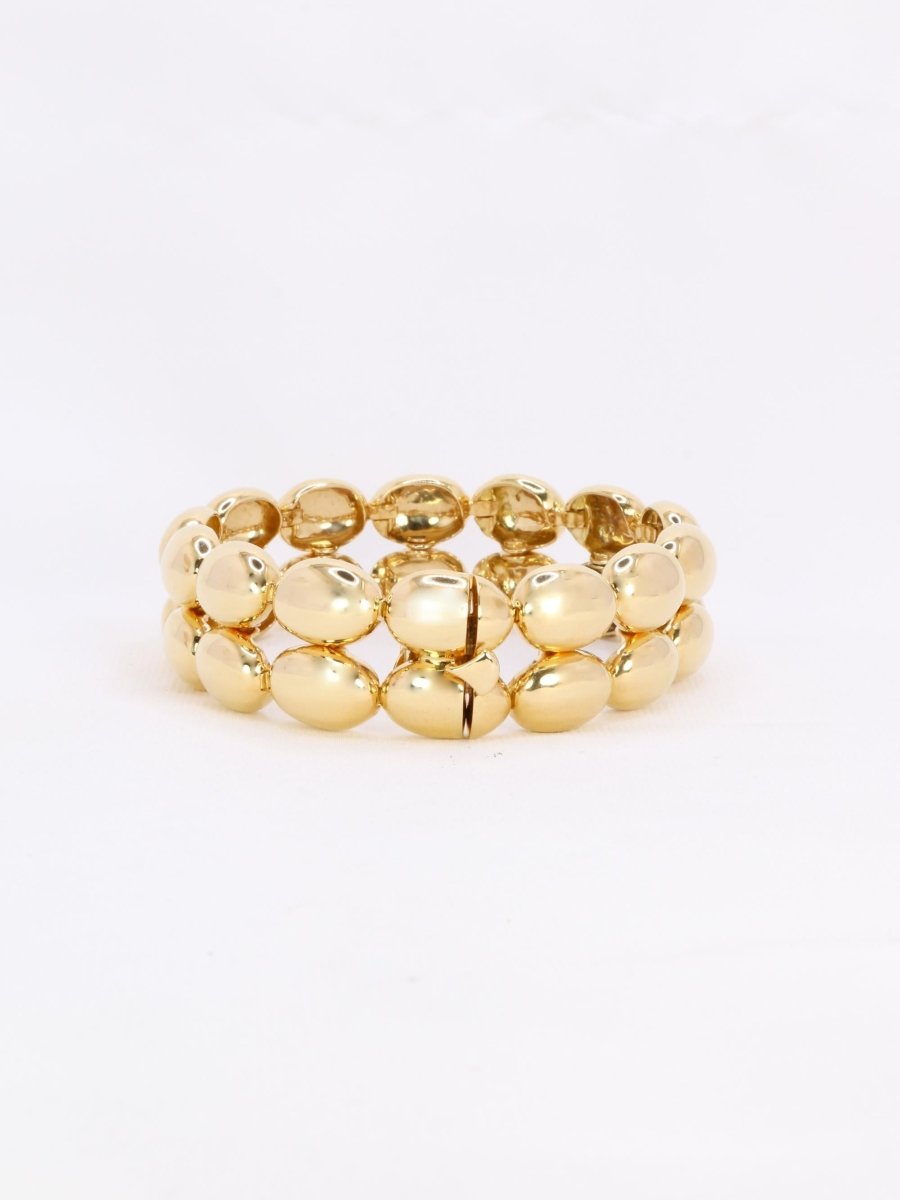 CHAUMET Bracelet jonc vintage Magellan double rang or jaune - Castafiore