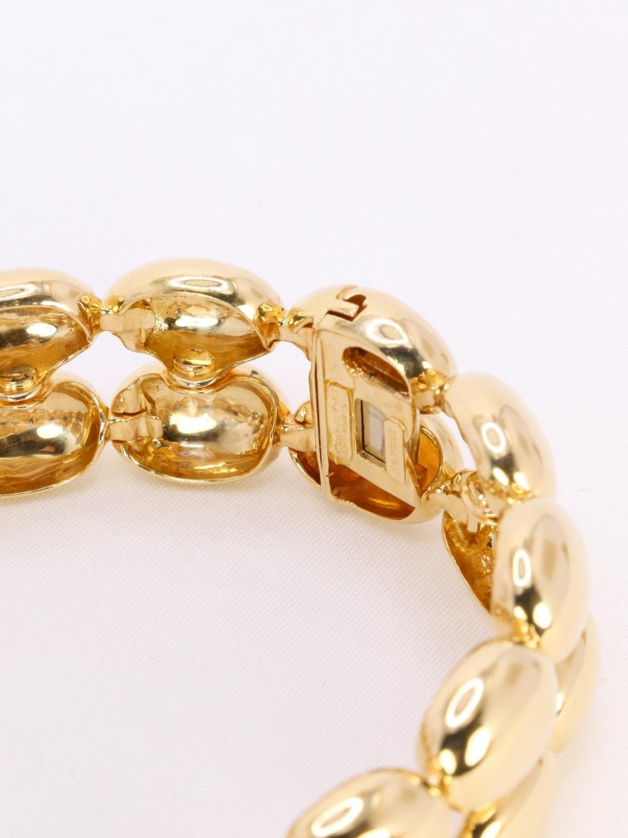 CHAUMET Bracelet jonc vintage Magellan double rang or jaune - Castafiore