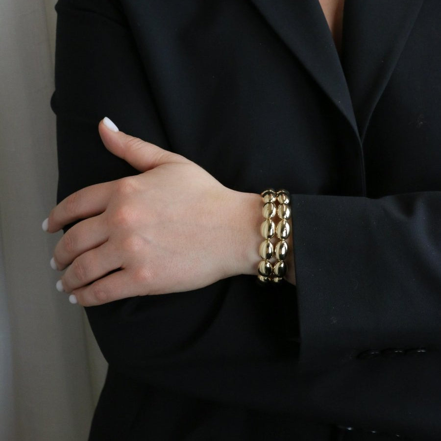 CHAUMET Bracelet jonc vintage Magellan double rang or jaune - Castafiore