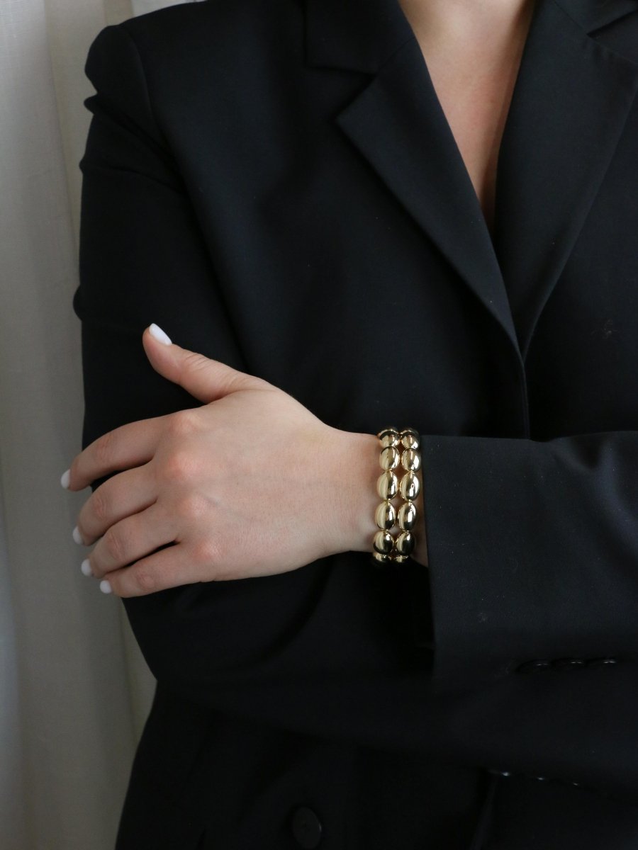 CHAUMET Bracelet jonc vintage Magellan double rang or jaune - Castafiore