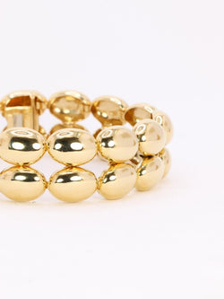 CHAUMET Bracelet jonc vintage Magellan double rang or jaune - Castafiore