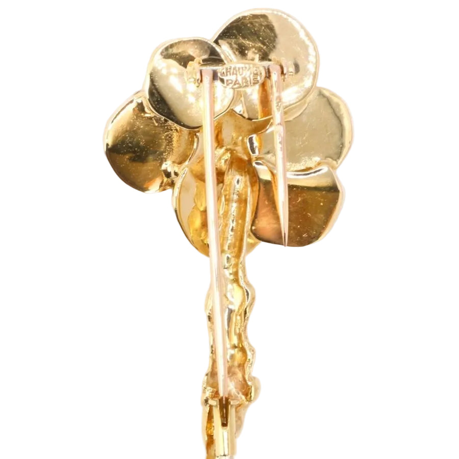 CHAUMET Broche bouquet de fleurs or jaune - Castafiore