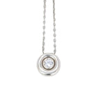 CHAUMET Collier pendentif or blanc diamant 0,25 carat - Castafiore