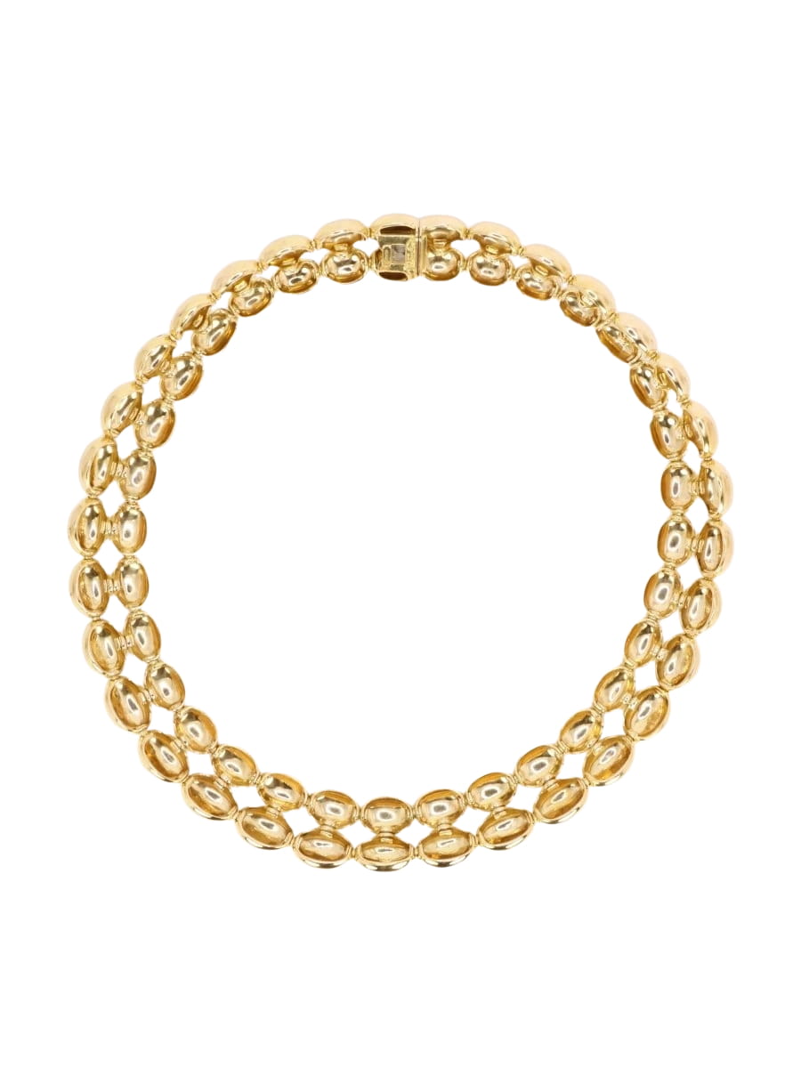 CHAUMET Collier vintage modèle Magellan double rang or jaune - Castafiore