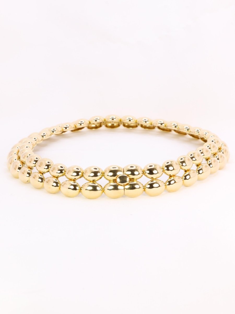 CHAUMET Collier vintage modèle Magellan double rang or jaune - Castafiore