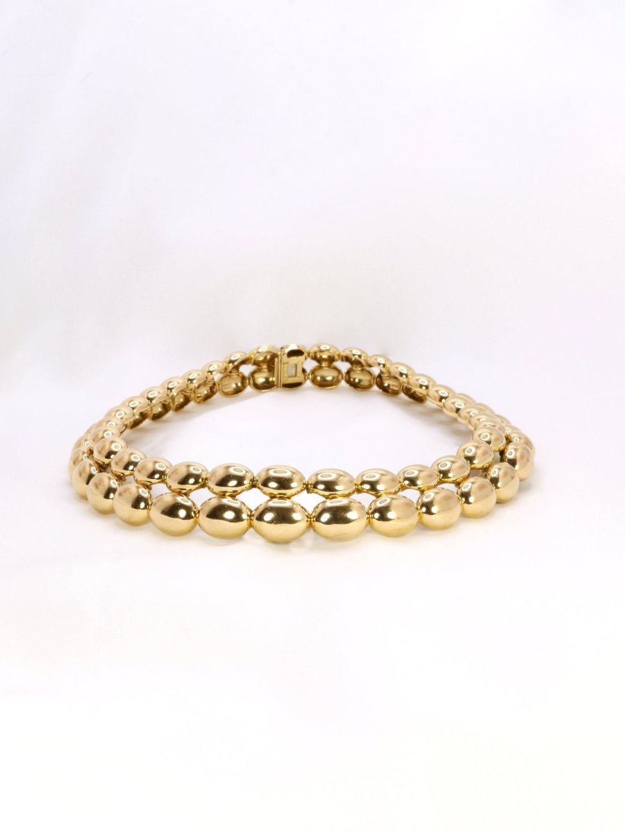 CHAUMET Collier vintage modèle Magellan double rang or jaune - Castafiore