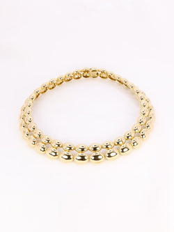 CHAUMET Collier vintage modèle Magellan double rang or jaune - Castafiore