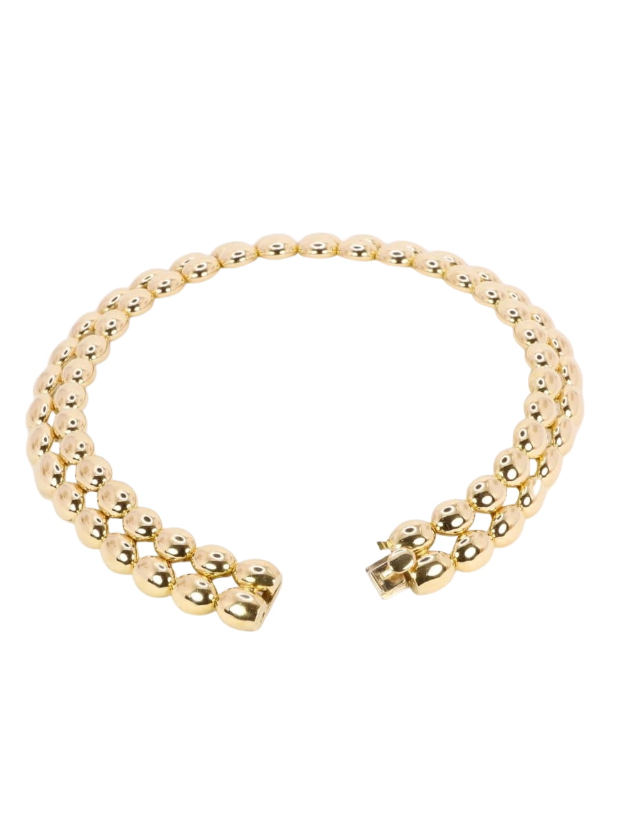 CHAUMET Collier vintage modèle Magellan double rang or jaune - Castafiore