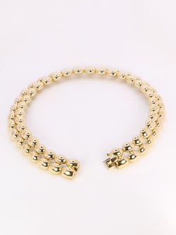 CHAUMET Collier vintage modèle Magellan double rang or jaune - Castafiore