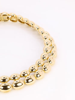 CHAUMET Collier vintage modèle Magellan double rang or jaune - Castafiore