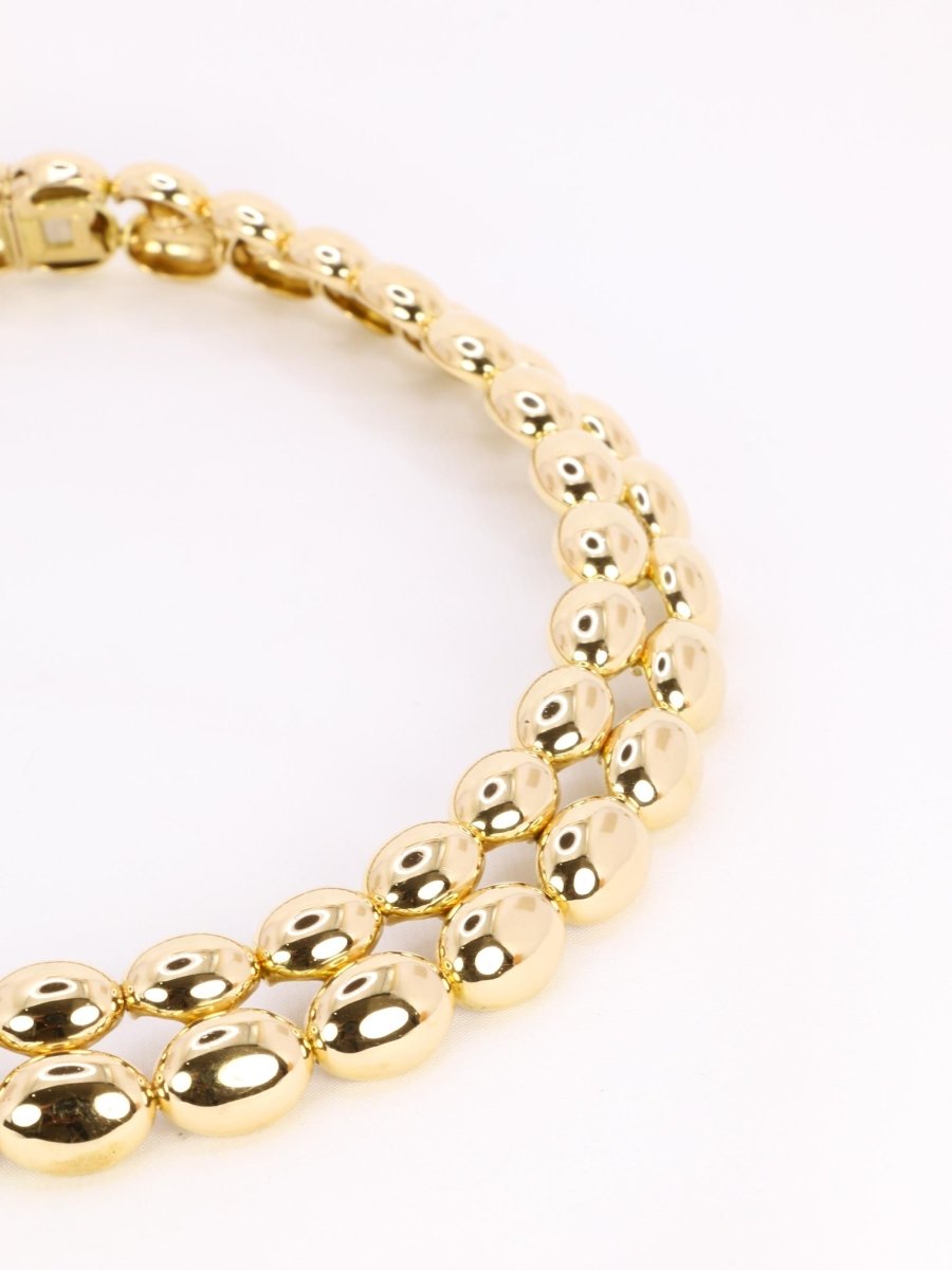 CHAUMET Collier vintage modèle Magellan double rang or jaune - Castafiore