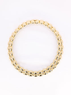 CHAUMET Collier vintage modèle Magellan double rang or jaune - Castafiore