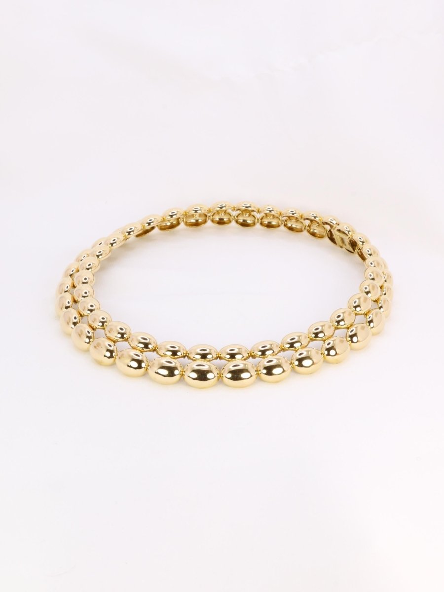 CHAUMET Collier vintage modèle Magellan double rang or jaune - Castafiore
