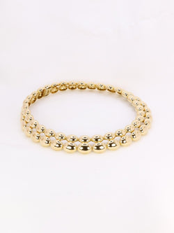 CHAUMET Collier vintage modèle Magellan double rang or jaune - Castafiore