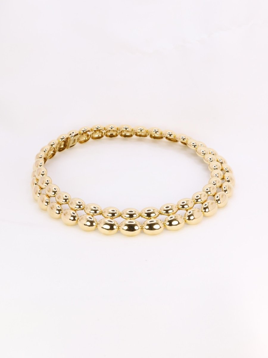 CHAUMET Collier vintage modèle Magellan double rang or jaune - Castafiore
