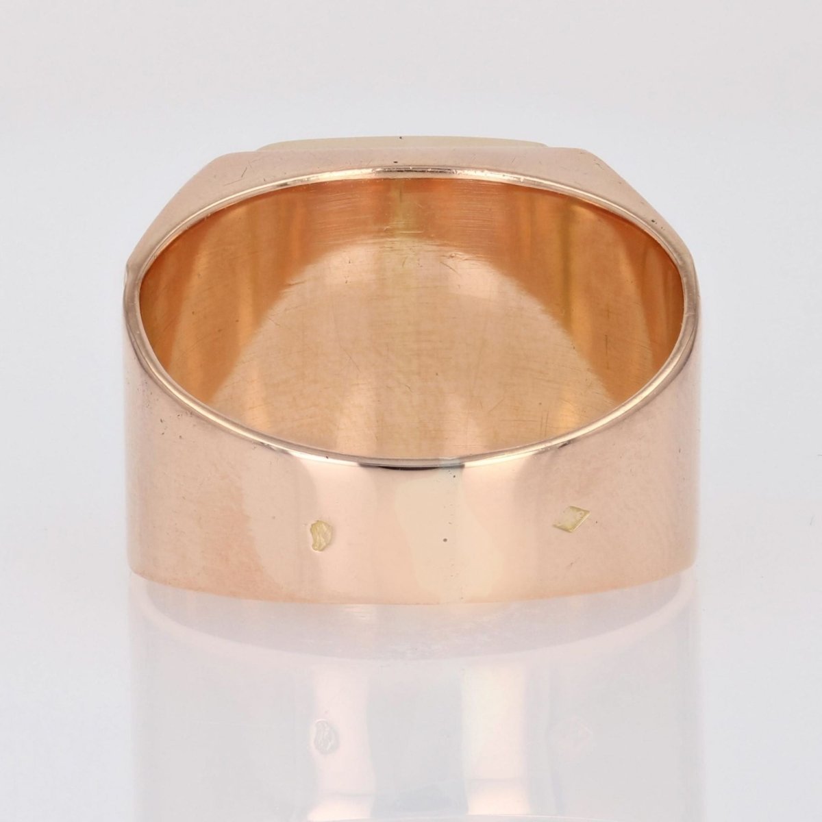 Chevalière ancienne or et jaspe sanguin - Castafiore