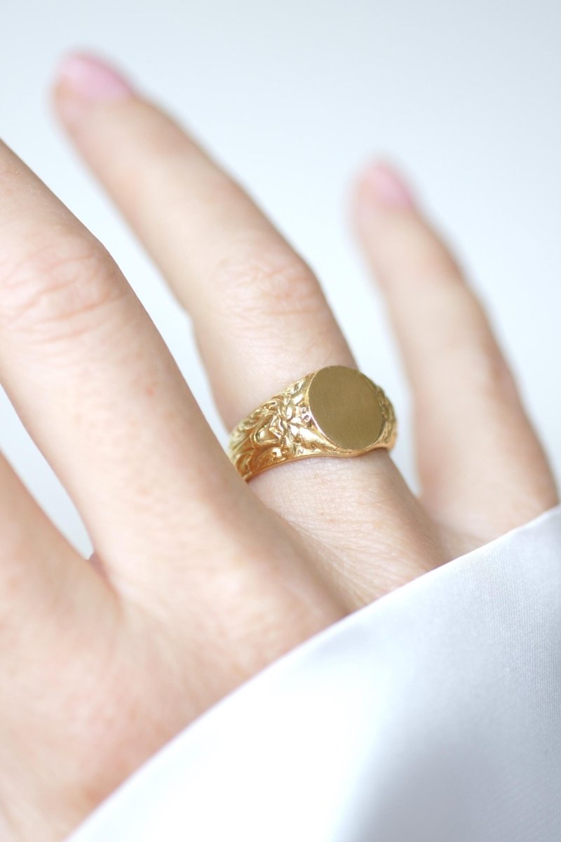 Chevalière Ancienne Tête de Faune en Or Jaune - Castafiore