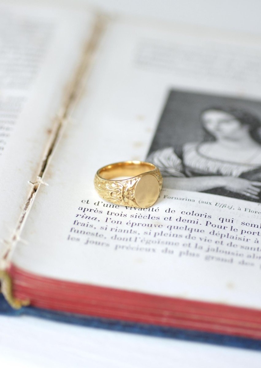 Chevalière Ancienne Tête de Faune en Or Jaune - Castafiore