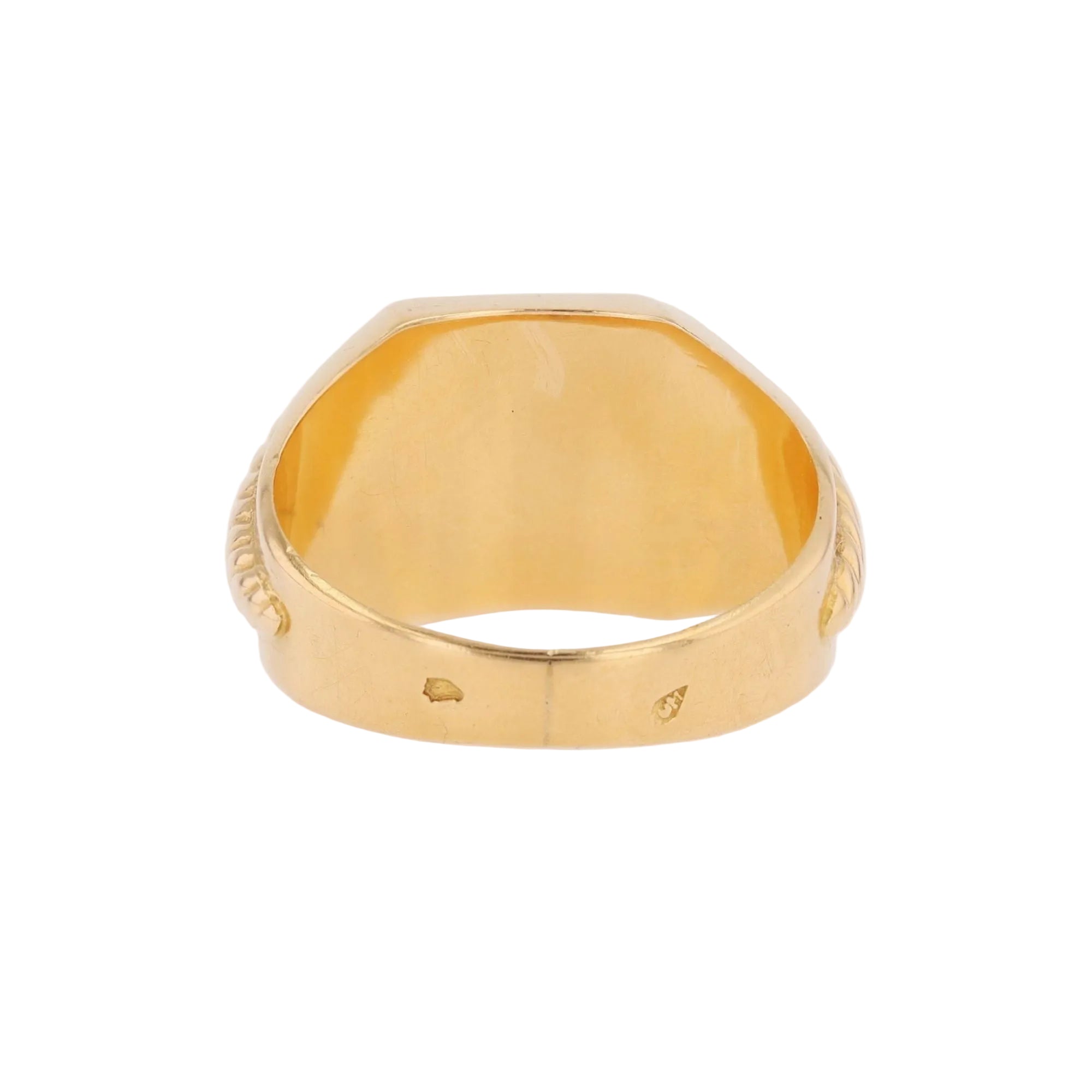 Chevalière initiales or rose