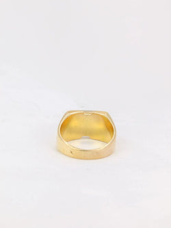 Chevalière vintage or plateau de diamants - Castafiore