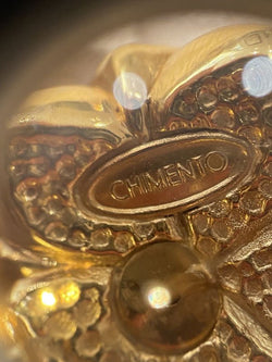 CHIMENTO boucles d'oreilles fleur en or jaune 18k - Castafiore