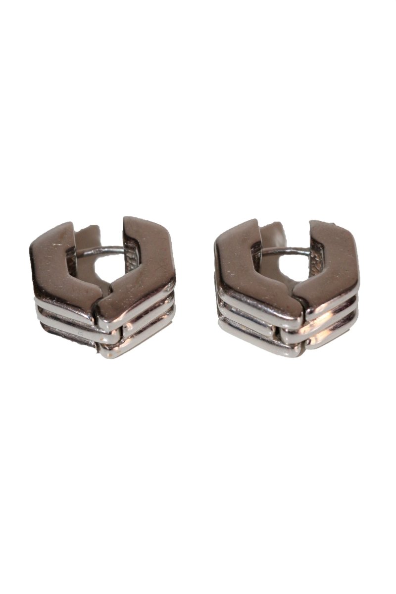 Chimento Boucles Pour Oreilles Percées Vintage En Or Blanc - Castafiore