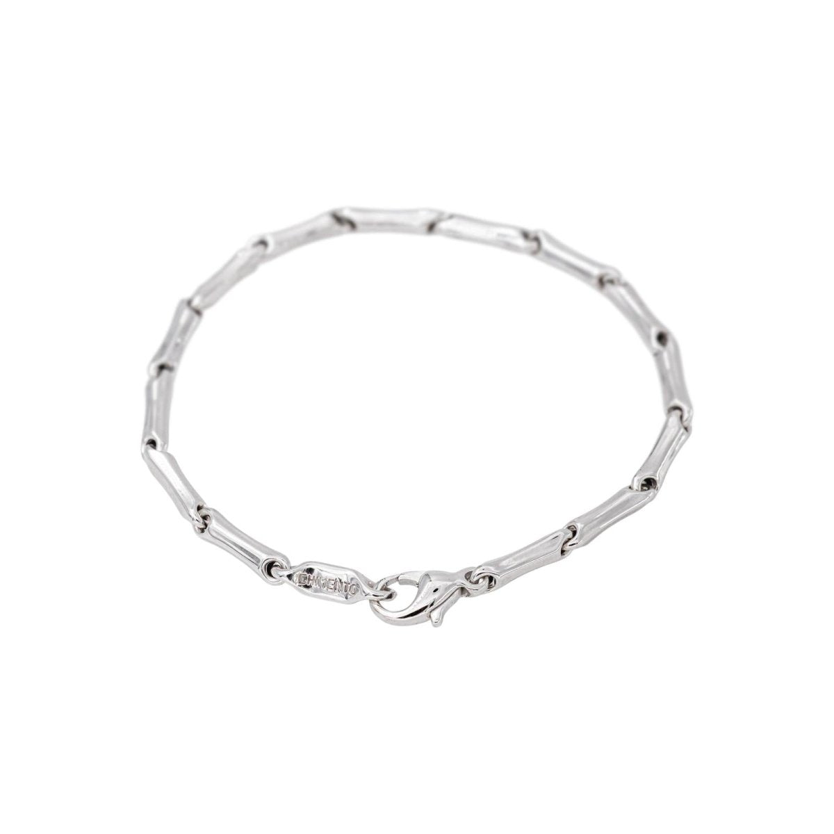 Chimento Bracelet Maille bâton Bamboo Or blanc - Castafiore