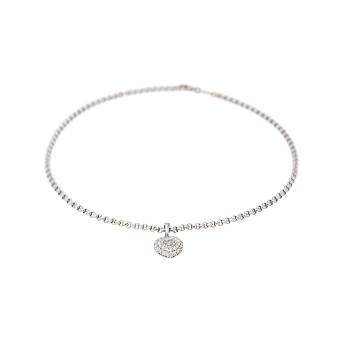 Chopard Collier Happy Diamonds Or blanc Diamant - Castafiore