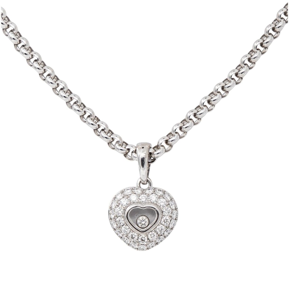 Chopard Collier Happy Diamonds Or blanc Diamant - Castafiore