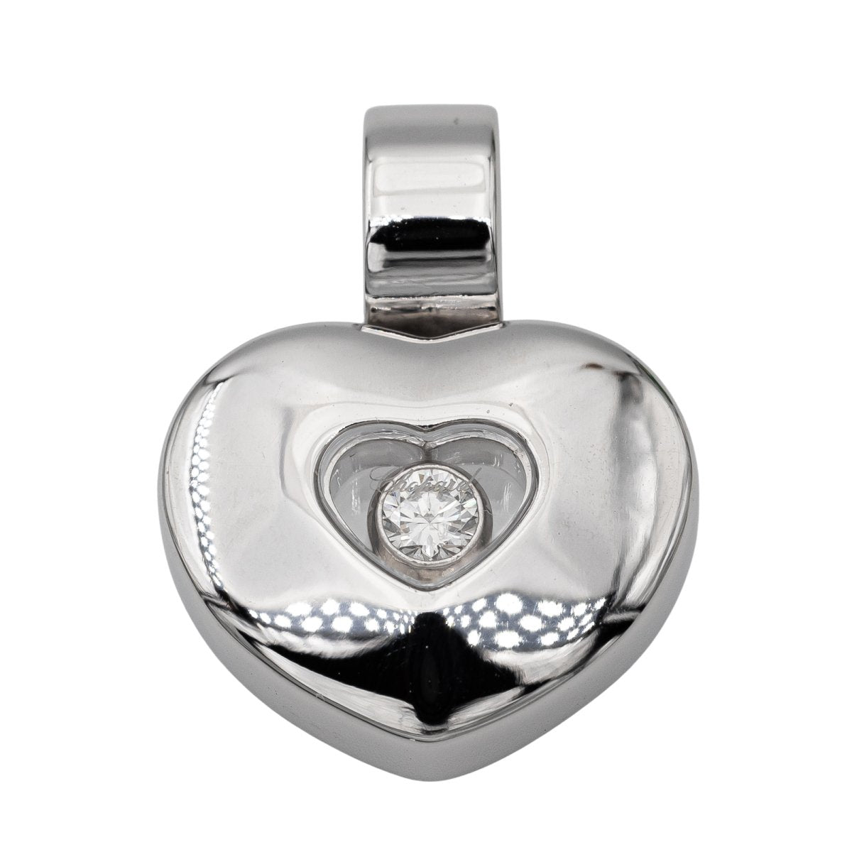 Chopard Pendentif Cœur Happy Diamonds Or blanc Diamant - Castafiore